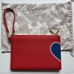 Dagne Dover Essentials Bleecker Clutch Wristlet Red Heart